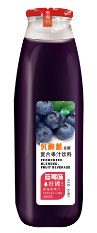 玻璃瓶乳酸菌果汁-蓝莓味